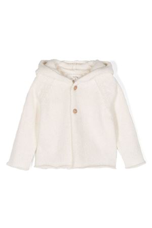 Cardigan con cappuccio in lana bianco crema TEDDY & MINOU KIDS | I23ML004EM634100